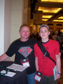 Wayne Rathbun and his son, Aaron Rathbun, take in the displays during the Matco Tools distributor tools show in San Diego, Calif. Wayne Rathbun and his son, Aaron Rathbun, take in the displays during the Matco Tools distributor tools show in San Diego, Calif.