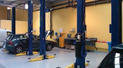 BendPak two-post lifts can be operated safely in a well organized shop.