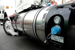 A new rental program available from PacLease, its local franchise – Kenworth Sales Company and Blu LNG will feature LNG-fueled Kenworth T800s in four configurations equipped with one 120-gallon LNG fuel tank, a 15L Westport high-pressure direct injection (HPDI) engine and manual transmission in various specifications. A new rental program available from PacLease, its local franchise – Kenworth Sales Company and Blu LNG will feature LNG-fueled Kenworth T800s in four configurations equipped with one 120-gallon LNG fuel tank, a 15L Westport high-pressure direct injection (HPDI) engine and manual transmission in various specifications.