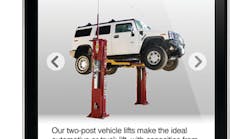 Mobile Version of the Mohawk lifts website