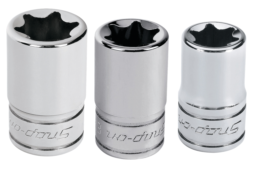 3/8" Drive Shallow Countersink Inverted Torx Sockets, Nos. FLCE140