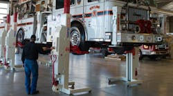 Seven critical steps to safely lift heavy duty vehicles in maintenance facilities.