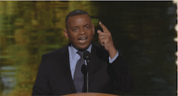 Charlotte Mayor Anthony Foxx speaking at the 2012 Democratic National Convention.