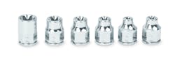 Six-Piece 1/4' Drive Inverted Torx Low Profile Socket Set, No. 106RTLE Six-Piece 1/4' Drive Inverted Torx Low Profile Socket Set, No. 106RTLE