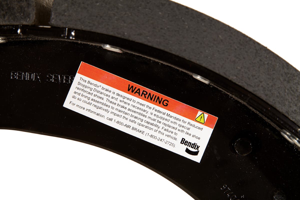 Bendix encourages relining to be done with high performance brake shoes