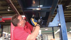 Inspect your lift’s cables and chains regularly for excessive slack or wear. Inspect your lift’s cables and chains regularly for excessive slack or wear.