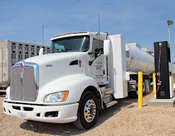 When High Plains Bioenergy delivers biodiesel made from pork fat at its biodiesel plant, it will be using compressed natural gas (CNG)-powered Kenworth trucks to get the fat out.