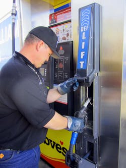 Love&apos;s Travel Stops becomes first retailer to offer DEF at the pump at all of its locations.