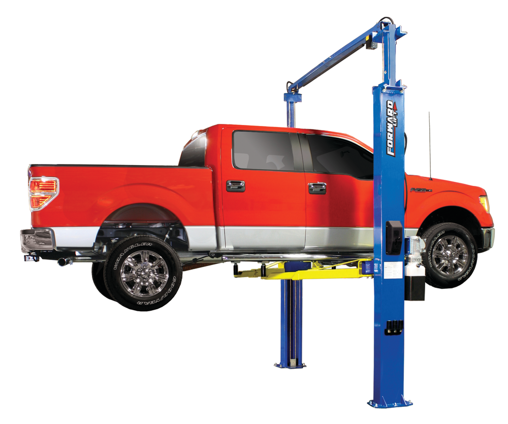 Three inches of additional rise are now included as a standard feature on the extended-height DP10A from Forward Lift, providing extra headroom and work area for technicians.