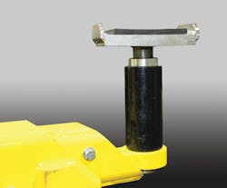 The Forward Lift adjustable frame-contact adapter makes it easy to finely tune your lift setup for servicing a variety of trucks and other body-on-frame vehicles. The Forward Lift adjustable frame-contact adapter makes it easy to finely tune your lift setup for servicing a variety of trucks and other body-on-frame vehicles.