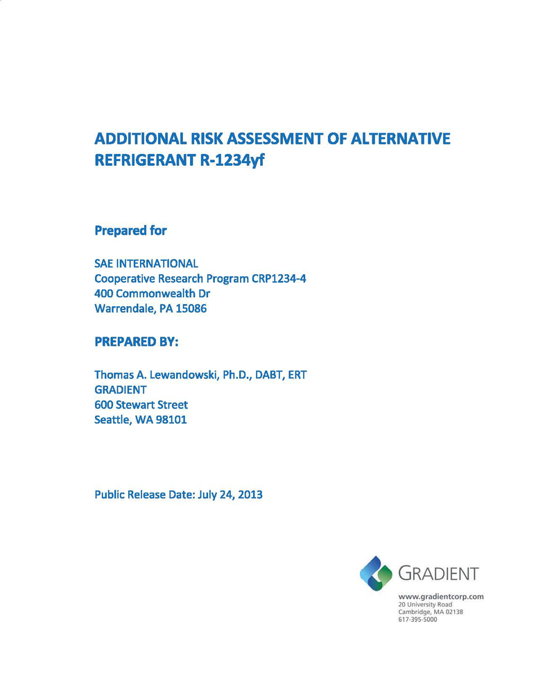 Sae International R1234yfwhitepaper Cover