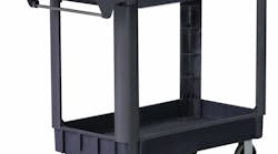 Industrial Heavy Duty Plastic 2 Shelf Utility Cart, No. 8337