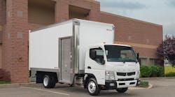 Mitsubishi Fuso truck now offers Morgan Maximizer Body on Canter LCOE work trucks.