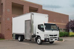 Mitsubishi Fuso truck now offers Morgan Maximizer Body on Canter LCOE work trucks.