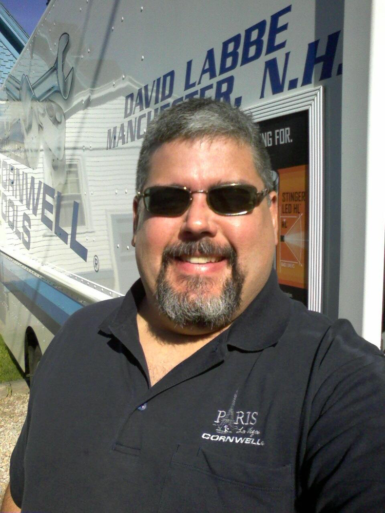David Labbe's outgoing personality has been a great help as a tool dealer.