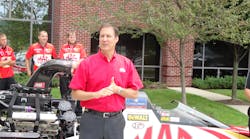 Brett Shaw welcomes attendees to the Mac Tools press conference.