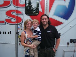 Kevin Vernon and his wife, Aleks, hope their son, Roman, may some day follow in dad's footsteps. Kevin Vernon and his wife, Aleks, hope their son, Roman, may some day follow in dad's footsteps.