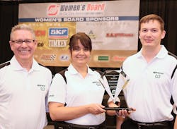 From Continental Commercial Vehicles &amp; Aftermarket, (left to right): Howard Laster, Managing Director, Aftermarket, AnnaMaria Blose, Marketing Communications Director, and Steve Landis, TPMS Product Manager