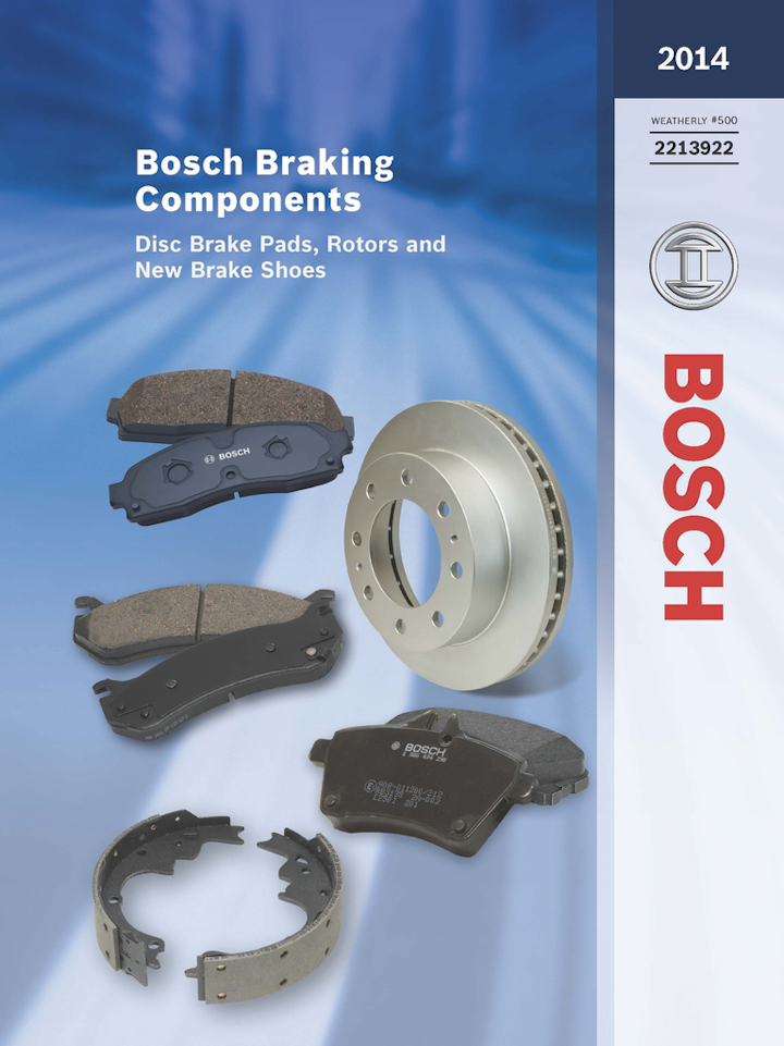 2014 Brake Components Print Catalog, No. 2213922 From Robinair, Bosch