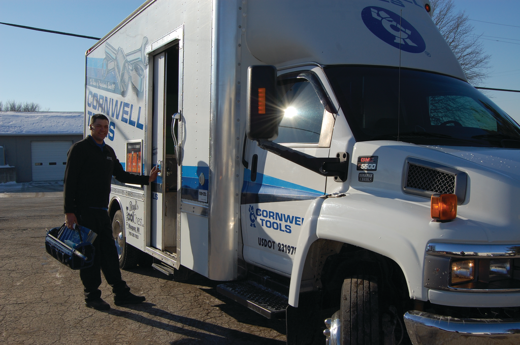 Cornwell dealer Boyd Sutfin drives a GMC C5500 Duramax Diesel on his route in Madison, WI.