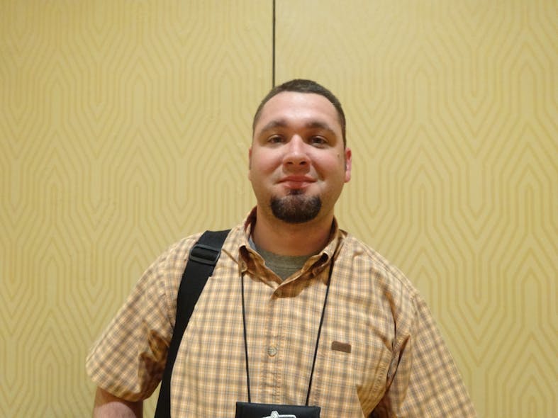 Josh Goins of Phenix City, Ala. found the Matco Tools session on toolbox sales helpful.