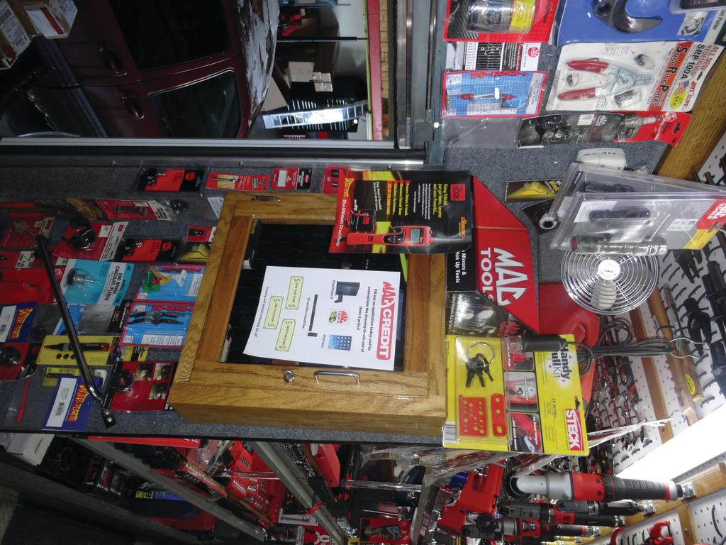 Delisanti offers customers a chance to win prizes for filling out credit applications.