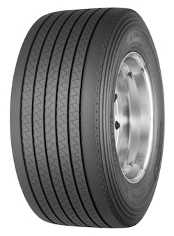 The new Michelin X One Line Energy T tire, the company’s next generation wide base single trailer tire for linehaul applications, fights irregular wear. The new Michelin X One Line Energy T tire, the company’s next generation wide base single trailer tire for linehaul applications, fights irregular wear.
