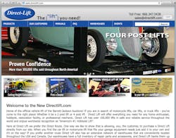Redesigned Direct Lift Home Page