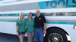 Bob Petrilli and his wife, Caryl, and his daughter, Leah, each drive a tool truck.
