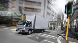 The Mitsubishi Fuso 2014-2015 Canter FE Series work truck is available for purchase with the company&apos;s financing program.