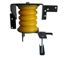 SuperSprings International’s new SumoSprings “airless airbags” for the Ford E-Series Cutaway were developed to provide suspension enhancements for the unique needs of shuttle buses. SumoSprings prevent harsh bottoming-out and reduce side-to-side body roll to greatly improve ride quality and customer comfort. SuperSprings International’s new SumoSprings “airless airbags” for the Ford E-Series Cutaway were developed to provide suspension enhancements for the unique needs of shuttle buses. SumoSprings prevent harsh bottoming-out and reduce side-to-side body roll to greatly improve ride quality and customer comfort.