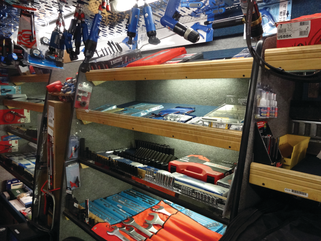 Hebert keeps all display areas well lit.