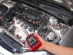 To test spark, simply put the General Technologies TA500 probe up to the ignition coil, and the screen shows you everything you need to know about that coil, including Kv, and burn-time. It cuts testing time way down. Every coil on this vehicle was firing, therefore it's time to move on to the next step. For more product information, visit: VehicleServicePros.com/10237134 To test spark, simply put the General Technologies TA500 probe up to the ignition coil, and the screen shows you everything you need to know about that coil, including Kv, and burn-time. It cuts testing time way down. Every coil on this vehicle was firing, therefore it's time to move on to the next step. For more product information, visit: VehicleServicePros.com/10237134