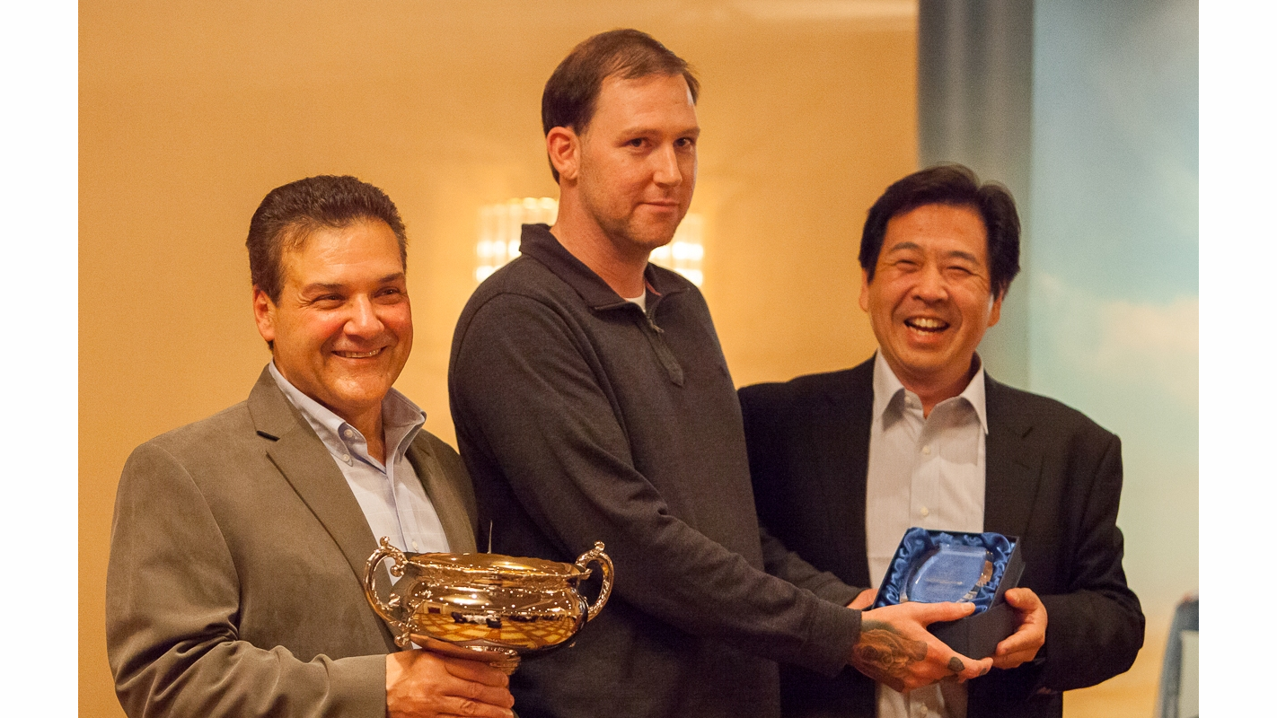 Matt Kiernan of O&rsquo;Connor Motor Company receives his prize for winning Hino Trucks 2014 National Service Skills Competition.