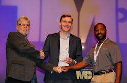 From left to right: Jim Park, chair of the TWNA Technical Award committee, Aperia CEO, Josh Carter and Brandon Richardson, Aperia&apos;s Chief Technology Officer.