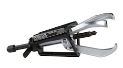 The device's patented, steel Safety Cage holds the jaws open or closed, preventing them from slipping, flexing or snapping back at the user. The device's patented, steel Safety Cage holds the jaws open or closed, preventing them from slipping, flexing or snapping back at the user.