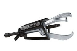 The device's patented, steel Safety Cage holds the jaws open or closed, preventing them from slipping, flexing or snapping back at the user. The device's patented, steel Safety Cage holds the jaws open or closed, preventing them from slipping, flexing or snapping back at the user.