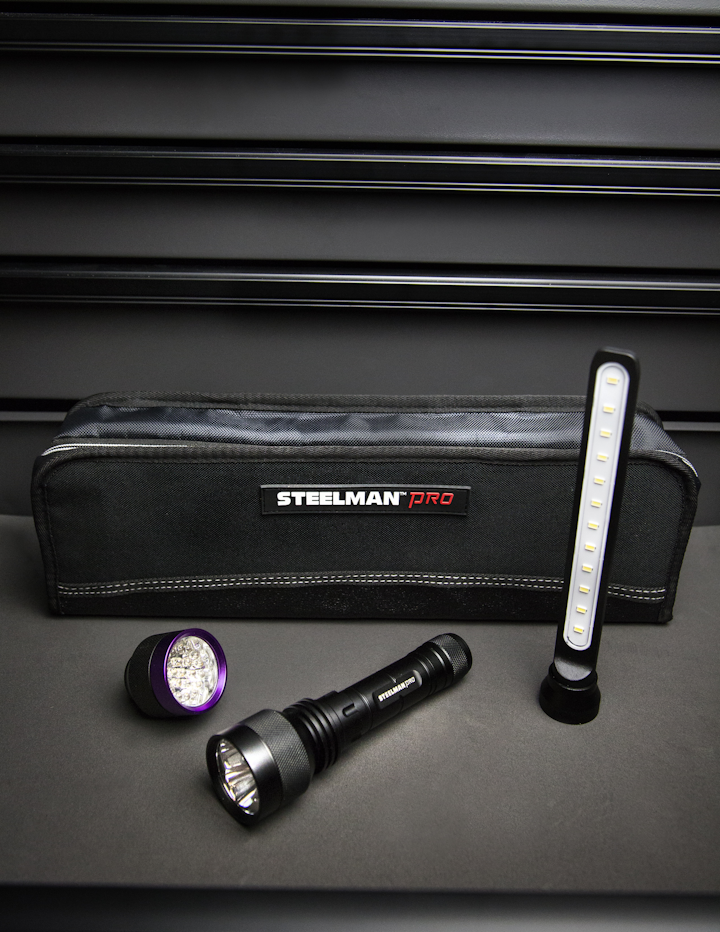 Tool review Steelman PRO AllinOne Rechargeable LED light kit Vehicle Service Pros