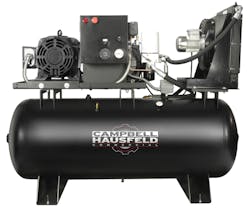 Campbell Hausfeld Rotary screw air compressor, No. CS1104. For more information, visit www.VehicleServicePros.com/10874042