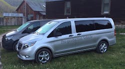 Pre-production versions of the Mercedes-Benz Metris Mid-size Van at the Dunton Hot Springs camp in Colorado