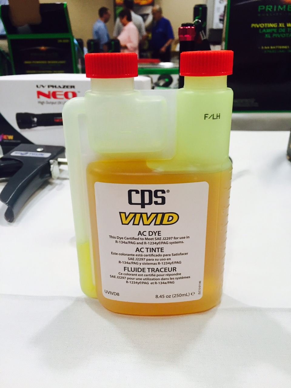 The UView CPS Products Vivid A/C dye, on display at TEDA June Meeting 2015.