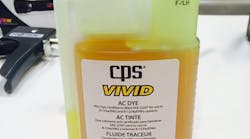 The UView CPS Products Vivid A/C dye, on display at TEDA June Meeting 2015.