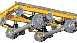 The SAF-Holland ULX40 UltraLite Suspension System equipped with air-disk brakes.