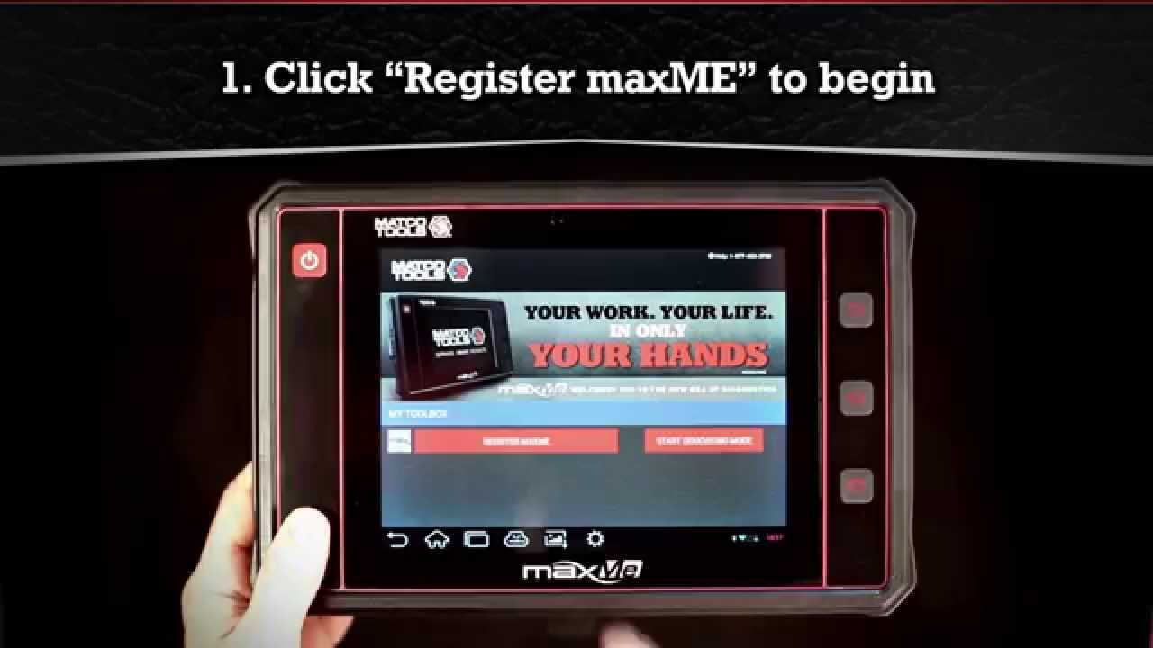 Matco Tools maxME Registration Video Vehicle Service Pros