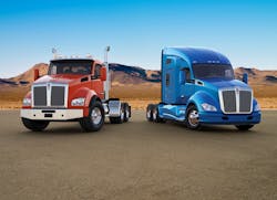 Kenworth offers advanced technology to enhance protection against battery drainage and a new inverter/charger option for easier battery recharging while parked. The ultracapacitor-based Maxwell Engine Start Module (ESM) is a factory-installed option for new Kenworth T680s (at right) and T880s (at left). Kenworth&rsquo;s new, enhanced 1,800-watt inverter that provides the convenience of AC power in the sleeper. The Kenworth inverter also offers charging capability. The inverter is mounted on the rear wall in the sleeper storage compartment, which provides easy access to the toolbox and additional outlets through the toolbox door. The new inverter is optional for the Kenworth Idle Management System with the T680 76-inch sleeper, and charges the starter and idle management system batteries when plugged into shore power.