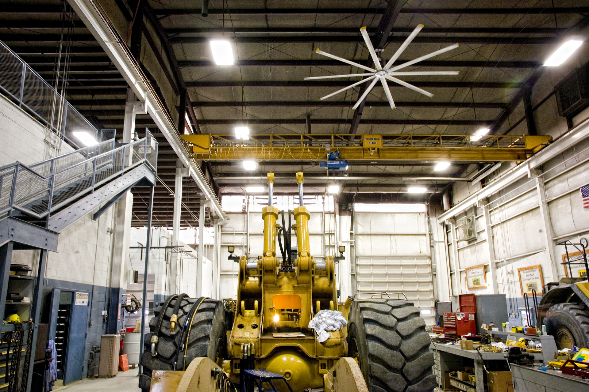 At Va.-based Luck Stone, a single 20' diameter fan brought the heat down in the facility, drastically reducing heater use. The company predicted the money saved on propane would pay for the fan and its installation within three years.