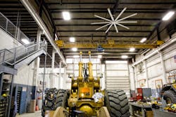 At Va.-based Luck Stone, a single 20&apos; diameter fan brought the heat down in the facility, drastically reducing heater use. The company predicted the money saved on propane would pay for the fan and its installation within three years.