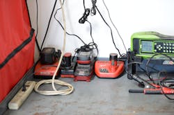 Tech-Life's The Grid not only helps technicians keep power tools organized, but it also provides additional power outlets and USB plugins where power is typically in short supply (photo 1 of 2). Photo courtesy of Tech-Life. Tech-Life's The Grid not only helps technicians keep power tools organized, but it also provides additional power outlets and USB plugins where power is typically in short supply (photo 1 of 2). Photo courtesy of Tech-Life.