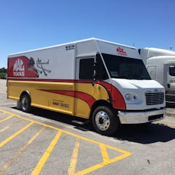 Mac Tools distributor Tim Lyons drives a 2015 Freightliner MT55, with a 6.7L diesel Cummins ISB engine. Mac Tools distributor Tim Lyons drives a 2015 Freightliner MT55, with a 6.7L diesel Cummins ISB engine.