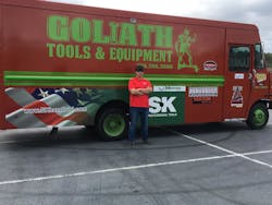 Goliath Tools & Equipment mobile distributor Nicolas Kapp services the company’s Savannah, Ga. route. Goliath Tools & Equipment mobile distributor Nicolas Kapp services the company’s Savannah, Ga. route.